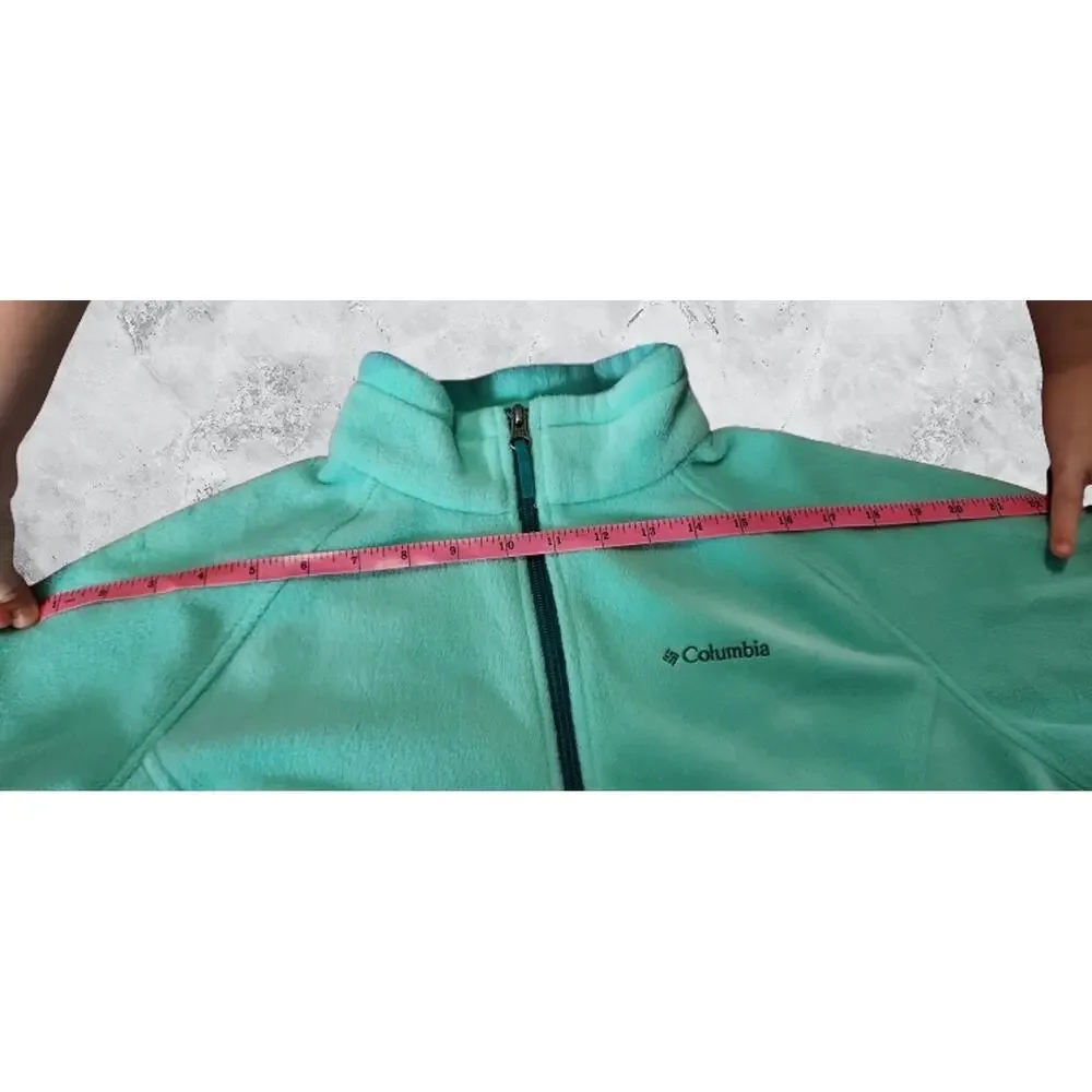Columbia Full Zip Fleece Jacket Light Blue Size 18-20 (XL) in Girls No Hood